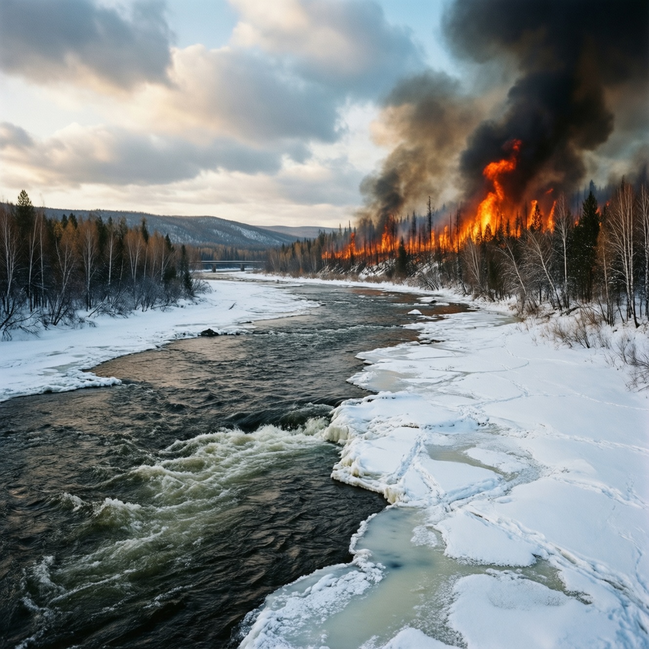 Сибирская погода и её последствия: паводки, метели, пожароопасный сезон и готовность служб